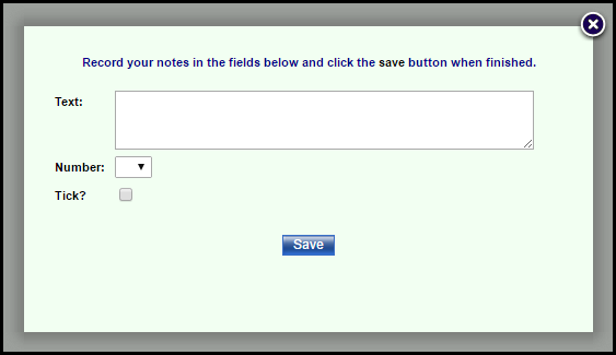 E-Forms Enhancements - Add Notes Modal Window