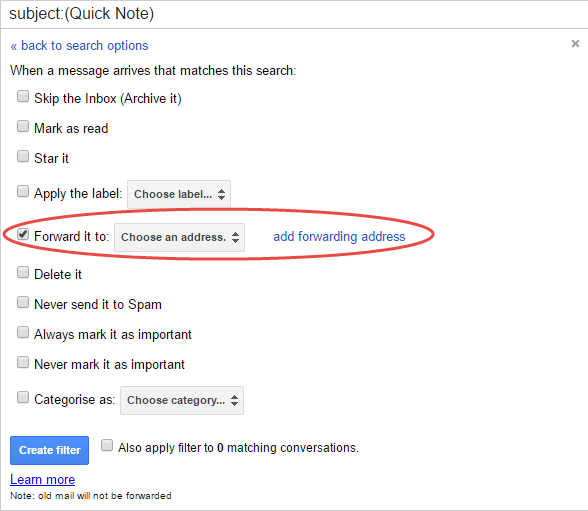 Gmail - Create Rule 2